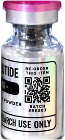 Diamond Life vial label with a Re-order this item QR code